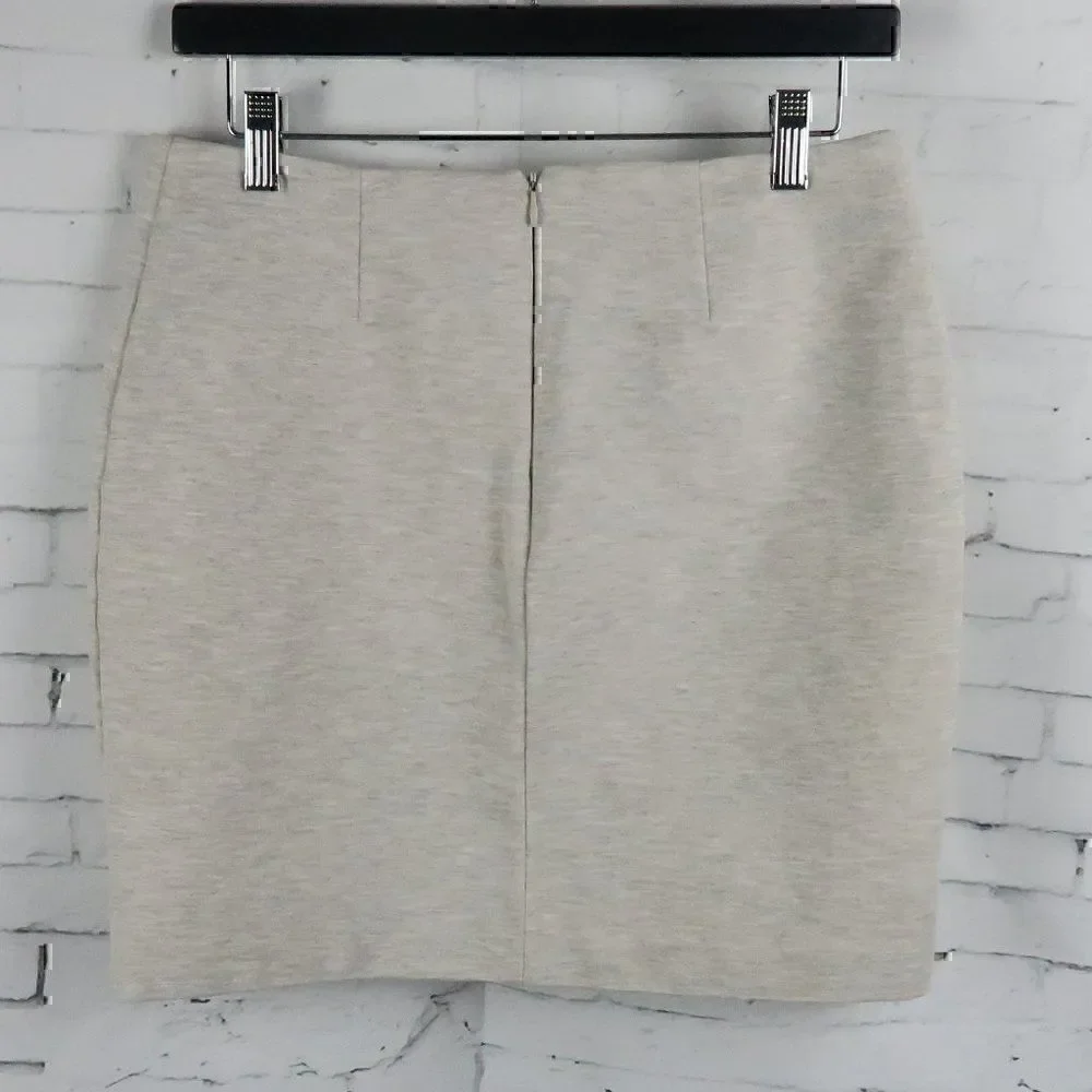 NEW YORK & COMPANY HEATHER GREY OFFICE BUSINESS WORK SKIRT SIZE 4